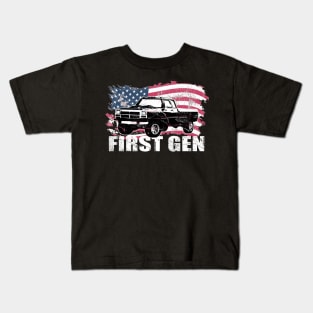 First Gen cummins Dodge ram truck Squarebody First generation Truck Classic American 1st gen Pickup Kids T-Shirt